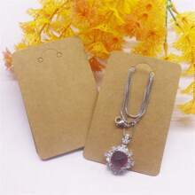 50pcs 6x9cm Black/White/Kraft Paper Colored Necklaces, Bracelets, Keychains, Packaging Cards