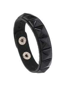 1 pieza Brazalete de puño cuadrado con remaches de estilo punk, accesorio unisex personalizado para fotografía callejera, discoteca de Halloween, minimalista de pulsera adecuado para uso diario y como regalo
