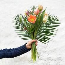 5 Stücke/10 Stücke/20 Stücke künstliche Palmenzweige, Gefälschte tropische Palmenblätter Kunststoffgrünpflanze Faux Arecastamm Dschungel-Boston-Dekoration für Innen- und Außenbereich, Hochzeit, Geburtstag, Party, Arrangement, Gartendekoration, Outdoor-Pflanze, Gartenbau, Künstliche Pflanze - Verschiedenfarbig - Übersicht 2