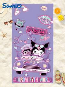 1 pièce Serviette de plage Kuromi, serviette de bain dessin animé violette, serviette de plage Sanrio mignonne, séchage rapide, 75x150cm, douce et confortable. Un indispensable pour les fêtes de plage, les piscines et les vacances à la plage. Convient pour le fitness, le yoga, la natation et les excursions à la plage. Un cadeau parfait pour les anniversaires, les amis, les cadeaux commémoratifs pour les femmes, la décoration, la décoration intérieure, les cadeaux de la Saint-Valentin, le mariage d'été, le retour à l'école, les fournitures scolaires, la décoration de la chambre