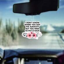 3pcs Sunflower Pattern Car Air Freshener - Car Rearview Mirror Hanging Fragrance - Car Aroma Tablets - Car Interior - Also Suitable For Gift Giving