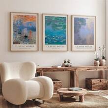 1 tấm Poster Mặt Trời Mọc Nổi Tiếng Của Monet Tranh In Tái Bản Tác Phẩm Nghệ Thuật Tranh Canvas Phong Cảnh Cổ Điển Để Trang Trí Nhà Khung Tùy Chọn - Nhiều màu - Xem 3