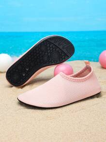 1 par de zapatos respirables a rayas multiusos para niños, zapatos para senderismo, zapatos para todo el año