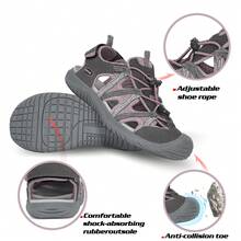 GRITION Hiking Sandals Women Closed Toe Waterproof Lightweight Adjustable Hiking Athletic Sandals Breathable For Beach Summer Adventure Comfortable Outdoor Sport - Pink - View 5