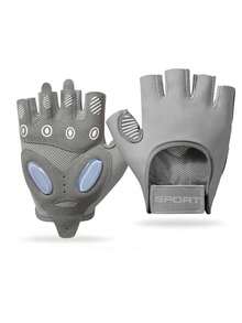 男女一双运动手套防滑气垫减震半指手套练瑜伽冰丝透气耐磨健身