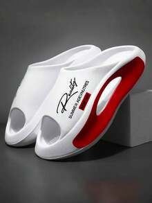 男士休闲街头EVA拖鞋 - 舒适防滑耐穿，时尚印花设计，情侣春夏凉鞋