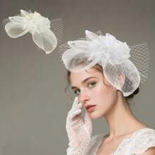 1pc Fashion Women Fascinators Hat Tea Party Hat Women Bridal Mesh Headdress Cocktail Tea Party Headdress