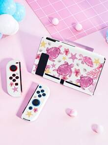 1 件 Switch2 (2025) 游戏机配件，包括海洋元素、海龟、海星图案保护套，兼容 Switch2/Switch OLED/Switch NS/Switch Lite 游戏机、便携包、卡槽底座、柔软亲肤保护壳，是兼容 Switch 玩家的最佳礼物 - 彩色 - 查看 7