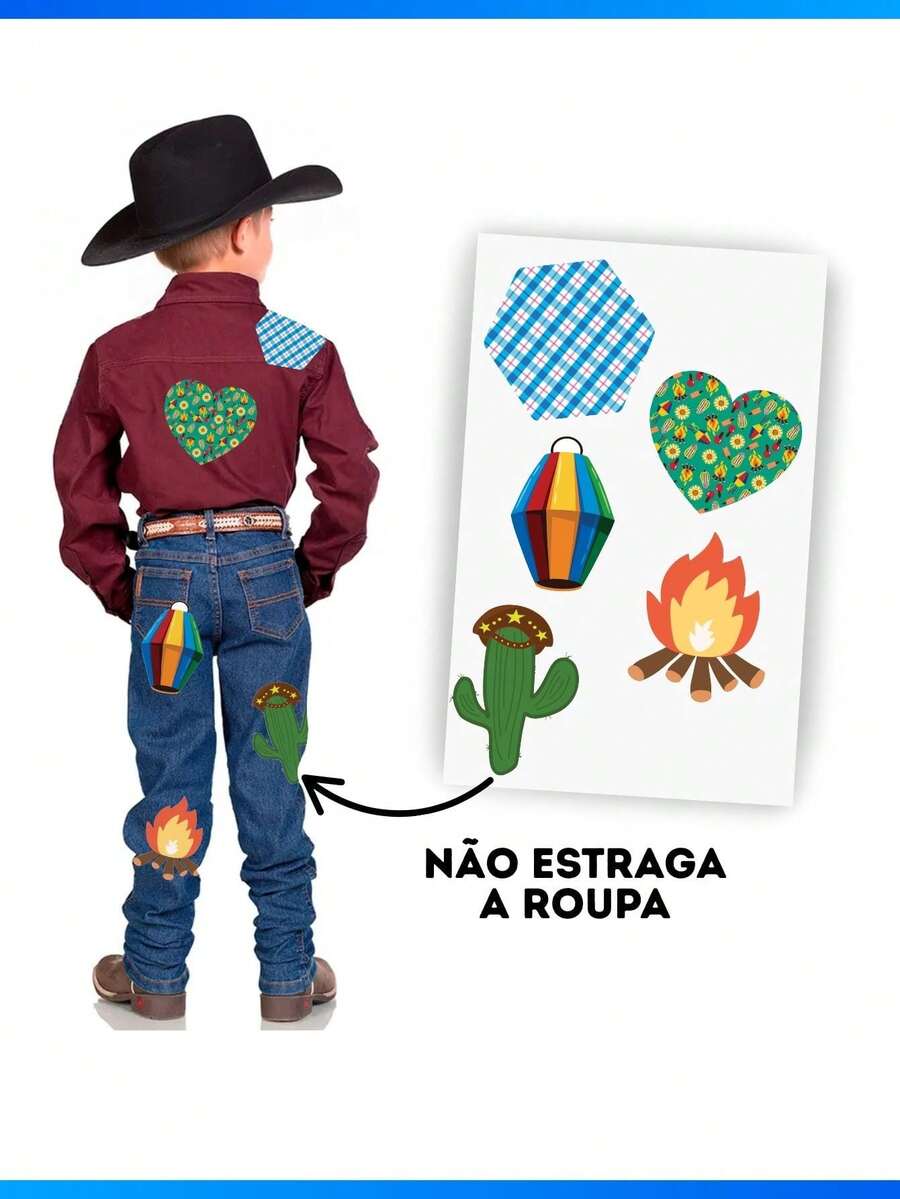 Sticker For June Festival Clothing Patchwork Patch Does Not Damage The June Festival Clothing In Cloth Guitar Bonfire - MODEL 1 - View 1