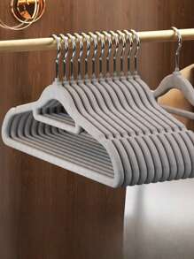 Cabides flocados 5/10/20 peças para uso doméstico e adulto, cabide antiderrapante que evita saliências no ângulo dos ombros, armazenamento compacto no guarda-roupa, adequado para pendurar roupas delicadas, cabideiro para loja de roupas, ternos, blusas, gravatas, camisas, vestidos e calças