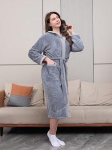 Grey Bathrobe, Suitable For Daily Wear Back To School