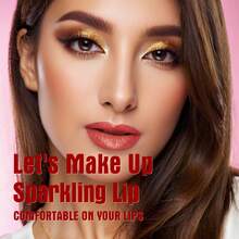 SAM SUGAR 6 件套珍珠闪光和哑光唇膏系列，持久、易涂抹、保湿丝绒唇膏，适合日常佩戴、节日和礼物