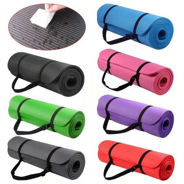 1 Stück Mehrfarbige Yogamatte 1cm /1.50cm Zoll dick, bequeme Yogamatte, weich gepolsterte Fitnessmatte für Sport, Fitness, Gymnastik, Übungen, Pilates, Fitnessbodenmatte, Fitnesstudio-Set, Heimtraining, geeignet als Geschenk, Muttertags-Geschenk, Geburtstagsgeschenk, Weihnachtsgeschenk
