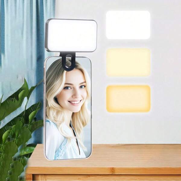 LED-Aufladbare Handy-Selfie-Lampe, Beleuchtung für Computer-Videokonferenzen, tragbare Mini-Lampe, Geschenk, Lampen, Licht, LED, Nachtlicht, LED-Licht, Feenlichter, Glückwunsch zum Geburtstag, Raumbeleuchtung, Dekorationszubehör für das Schlafzimmer, Heimdekoration, LED-Leuchten, LED-Licht, Nachtlichter