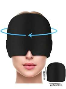 1pc Multi-Functional Wellness Eye Mask - Migraine Cap, Cold Compress Eye Mask, Reusable & Adjustable, Soft, Comfortable & Breathable, Ice Pack Face Mask, Everyday Use, Head Care, Face Care, Therapy, SPA, Sleeping, Gift, Unisex Polyester (Polyester) Eye Mask, All Season