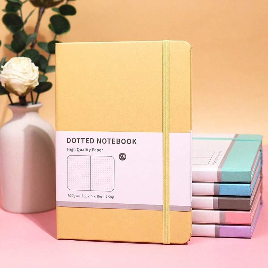 Makrone A5 Luxus-Edition Punkteraster Notizbuch, Business-/Büronotizbuch, kreatives Notizbuch, minimalistisches Notizbuch, geeignet für Jungen, Mädchen, Studenten, tägliche Geschenke, Büroarbeit und tägliches Gedenken, Schulmaterial