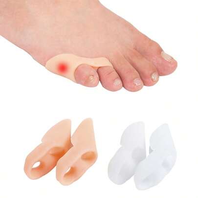 2 piezas de Protector de dedos de los pies mini, adecuado para uso nocturno y doméstico - Aliviar la fricción y el dolor de pies inducido por la presión