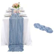 Cheesecloth Table Runner, Suitable For Bridal Shower Decorations, Weddings, Thanksgiving, Christmas, And Birthday Celebrations. Cheesecloth Spring Table Runner For Shower Bridal Wedding Decoration Gauze Rustic Table Runner For Party First Communion Centerpiece Engagement.