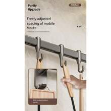 Kitchen Hooks No-Drill Hooks For Pots, Spoons, And Spatulas, Multi-Function Storage Rack, Hooks, Wall-Mounted Storage Rack, Kitchen Storage Utensils, Room Decoration, Suitable For Kitchen, Restaurant, Party, Camping, Gathering, Gift For Friends, Family Gift