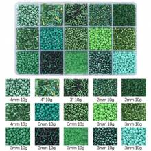 15 Rejillas de cuentas de color verde con agujeros, para manualidades DIY de pulseras, collares y joyería