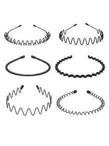 3pcs Men's Wave Headband For Daily & Sports Wear