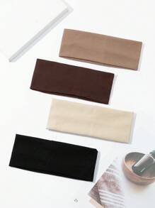 4pcs/1pc Plain Sport Headbands, Versatile Casual Sport Fashion Yoga Headband, Wide Edge Headpiece For Outdoor, Popular