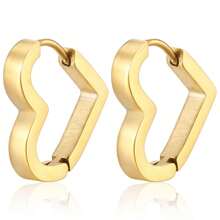1 Pair Of Minimalist Personalized Exaggerated Oval Metal Earrings