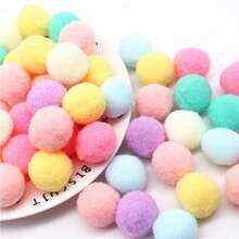 Bile pufoase moi pentru artizanat, 10-30 mm, pompoane multicolore, pompoane colorate pentru arte și meșteșuguri, pentru decorarea nunții, făcute manual, cusut, consumabile pentru artizanat, 20 g - Multicolor - Vizualizare 21
