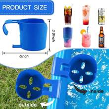 1 Set Swimming Pool Cup Holder & Storage Rack, Pool Drink Beverage Beer Can Holder, Hand Sanitizer Rack - Holds Drinks, Hand Wash, Garden Tools & Pool Floats - Convenient For Fall Decor Pool Management Back To School