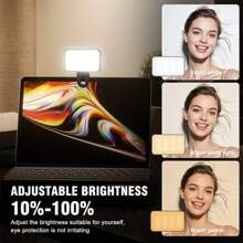 Luce di riempimento LED ricaricabile per selfie del telefono, illuminazione per videoconferenze al computer, lampada portatile mini, regalo, lampade, luce, LED, luce notturna, luce LED, luci fatate, buon compleanno, luci per la stanza, forniture per la decorazione della stanza da letto, articoli per la decorazione della casa, luci LED, luce LED, luci notturne