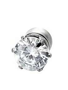 Stainless Steel Magnetic Cubic Zirconia Stud Earrings For Men And Women, Hypoallergenic Non-Perforated, 5-8mm Double Sided Magnet Flat CZ Magnetic Clip Earrings Are Suitable For Daily Travel, Weddings, Dates, Parties And Other Festivals