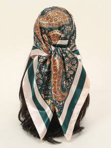 1 pieza Pañuelo casual con estampado de paisley