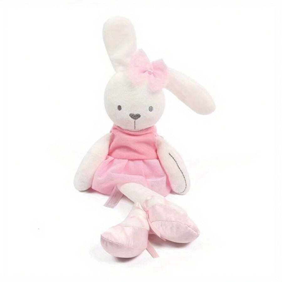 Baby Gift Cute Short Plush Children's Toy Doll Ballet Skirt Pink Rabbit - 粉色 - 查看 1