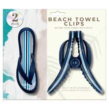 2pcs Reversible Beach Towel Clips, Portable Towel Clamps, Accessories For Beach Chairs, Decks, Pools, Cruise Ships, Rest Areas