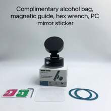 Double-Sided Vacuum Magnetic Phone Holder, Can Be Folded 360 Degrees For Portability, Fully Functional Suction Lazy Phone Holder, Circular Design, One-Handed Operation, Very Suitable For Holiday Gifts[It Is Recommended To Attach It To Smooth-Surfaced Objects, As The Adhesion Will Be More Secure.]