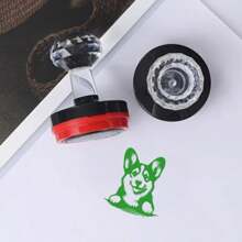 Timbre personnalisé de portrait rond d'animal de compagnie, timbre de logo, 4 cm, 6 options de couleurs (noir, bleu, rouge, vert, violet, marron), souvenir personnalisé, cadeau pour l'anniversaire, Thanksgiving, Noël, timbre amusant de portrait mignon d'animal de compagnie convenant pour les enveloppes et l'envoi postal