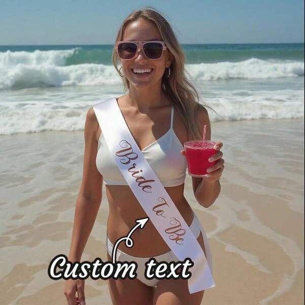 Faixa de cetim personalizada - Faixa para concurso de beleza - Faixa personalizada - Festa de aniversário - Despedida de solteira - Faixa para despedida de solteira - Faixa personalizada