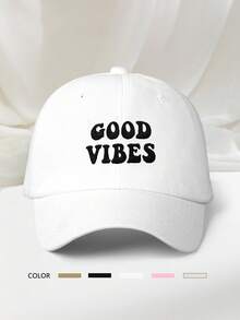 1顶绣有“Goodvibes”字样的可调节透气棒球帽，男女通用时尚弯檐遮阳帽，适合户外运动、高尔夫、四季皆宜，夏季、海滩等场合均可佩戴。 - 刺繡 - 查看 13