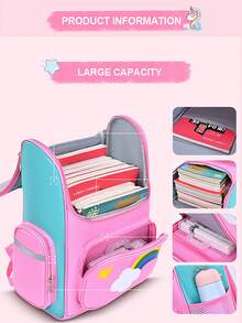 新款独角兽背包，适合6-12-16岁小学生，轻便双肩包，适合1-6-9年级学生，可爱又大容量，男女皆宜。 - 獨角獸 - 查看 5