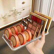 1 Stück neue Wellendesign Lidschatten Palette Aufbewahrungsregal, transparenter Acryl Make-up Rouge Puder Kompakt Halter, Lidschatten Organizer Box als Aufbewahrungsorganizer Geschenk Hochzeit Einschulung