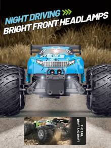 1 Stück Ferngesteuerte Autoragelle, 2,4 GHz Allgelände-RC Monstertruck, Aufladbares Fernsteuerfahrzeug mit LED-Leuchten, 22 km/h Hochgeschwindigkeits-RC Drift-Auto mit Geschwindigkeitsanpassung, geeignet für Kinder von 6-12 Jahren, Weihnachts-/Halloween-/Oster-/Geburtstagsgeschenk
