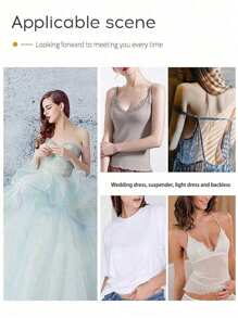 2pcs Silicone Invisible Round Nipple Covers, Anti-Sagging Push Up Breast Lift Tape For Camisoles