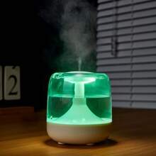Quiet USB-Powered Home Humidifier With Seven-Color Night Light, Dual Mist Levels, Visible Water Level, 26dB Noise, Long-Lasting 24-Hour Operation - Ideal For Living Room, Bedroom, Office - Perfect Birthday Or Christmas Gift, Humidification, More