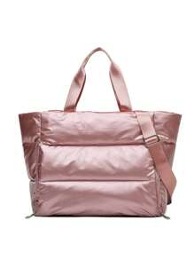 1pc Women's Personalized Pearlescent Colorful Yoga Bag, Multi-Function Travel Bag Fashion Versatile Shoulder Bag, Wet And Dry Separation Fitness Bag With Large Capacity For Yoga Mat Storage, Luggage Bag For Business Trip And Travel, Embroidered Custom Letter Bag, Multi-Functional Portable Handbag And Carry-On Bag, Gift For Family, Friends, Mother, Can Be Used As Mother's Day, Valentine's Day, Nurse's Day, Christmas, Birthday Gifts