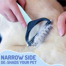 1PC Stainless Steel Pet Deshedding,Comb For Cats And Dogs,Double-Sided Undercoat Rake To Easily Remove Mats And Tangles, Combing Tool For Long And Thick Coats,Efficient Hair Removal Brush