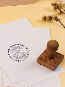 Personalisierter Buchs tempel, individueller Buchs tempel, "Aus der Bibliothek von", Hochzeitsstempel mit Namen und Datum, Geschenk für Buchliebhaber, das Beste als Geschenk