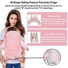 1PC Baby Carrier Grey/Pink/Black Newborn To Toddler(7-30lbs), Baby Christmas Gift,Toddler Carrier With Adjustable Shoulder Strap, Baby Holder Carrier With Breathable Mesh Fabric,Baby Carrier,Canguro Para Cargar Bebe,Baby Carrier Newborn To Toddler - Baby Carrier -B - 查看 3
