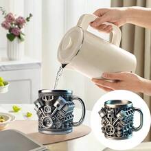 Unique 3D Car Engine Mugs Stainless Steel Coffee Mug V6 V8 Engines Coffee Cups - as pic - View 5