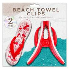 2pcs Reversible Beach Towel Clips, Portable Towel Clamps, Accessories For Beach Chairs, Decks, Pools, Cruise Ships, Rest Areas