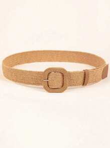 Plus Size/Oversized Boho Style Woven Elastic Waist Belt, Suitable For Beach Dress, Party Attire, Versatile Accessory For Spring/Summer Summer, School